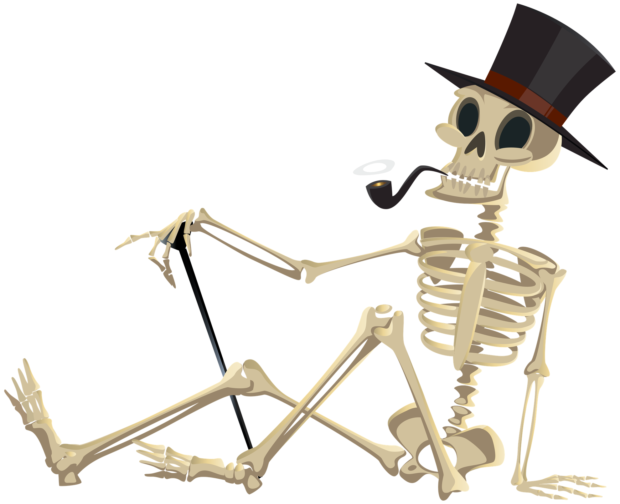 Skeleton Cartoon Png Transparent (black, silver)