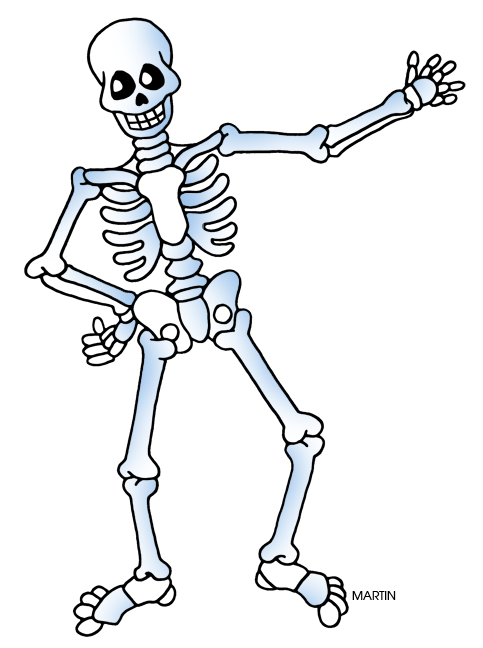 Skeleton Cartoon Png (black, silver, white)