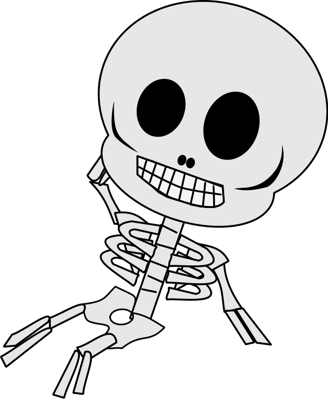 Skeleton Cartoon Transparent Png (black, lavender)