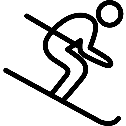 Skiing Png Hd (black, silver, white)