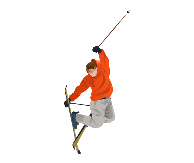 Skiing Png Transparent Image (silver, chocolate, white)