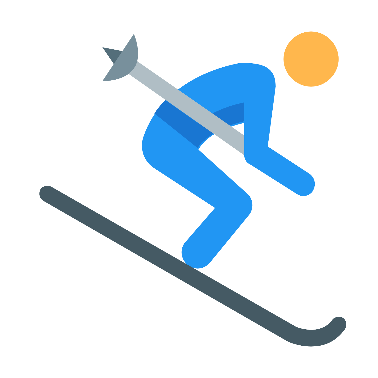 Skiing Transparent Background (white, salmon, greenish blue, silver, gray)