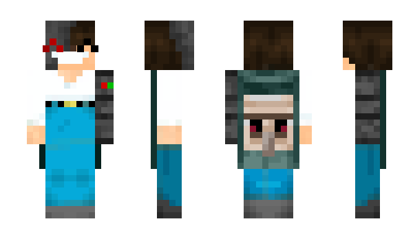 Skins For Minecraft Png Image (black, greenish blue, white)