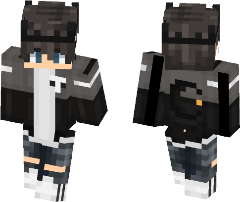 Skins For Minecraft Png Isolated File (black, indigo, lavender, gray)