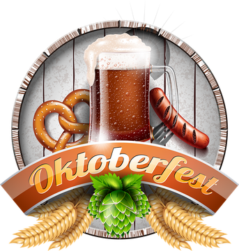 Oktoberfest Logo Transparent Png (beige, maroon, gray, black, white)