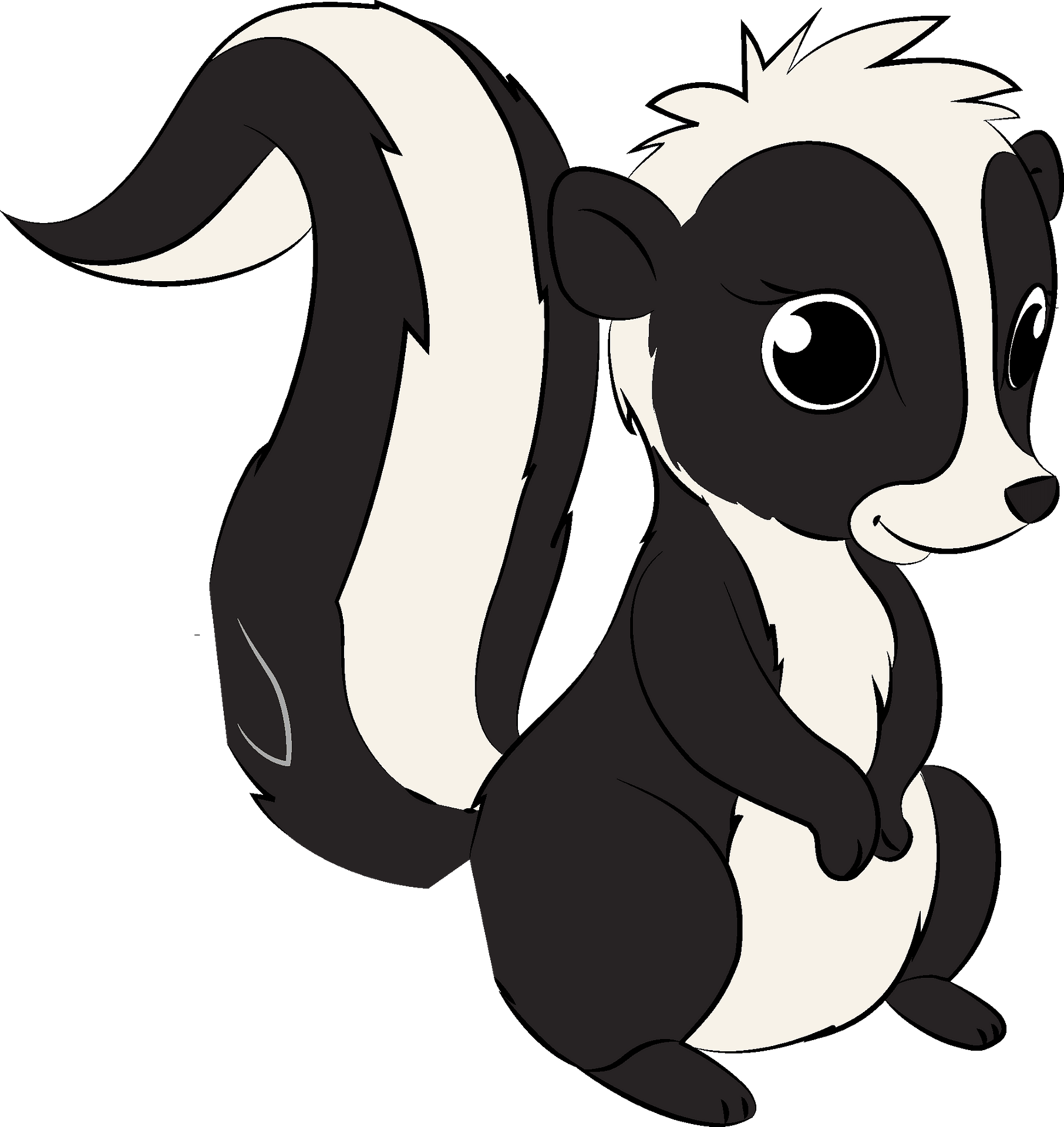 Skunk Png Isolated Hd Pictures (black, beige, gray)