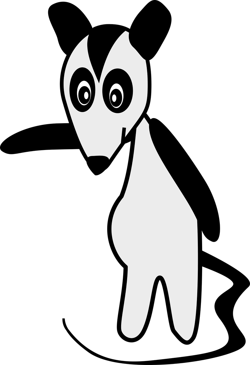 Skunk Png Transparent Picture (black, lavender, white)