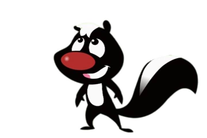 Skunk Transparent Isolated Png (black, white, gray)