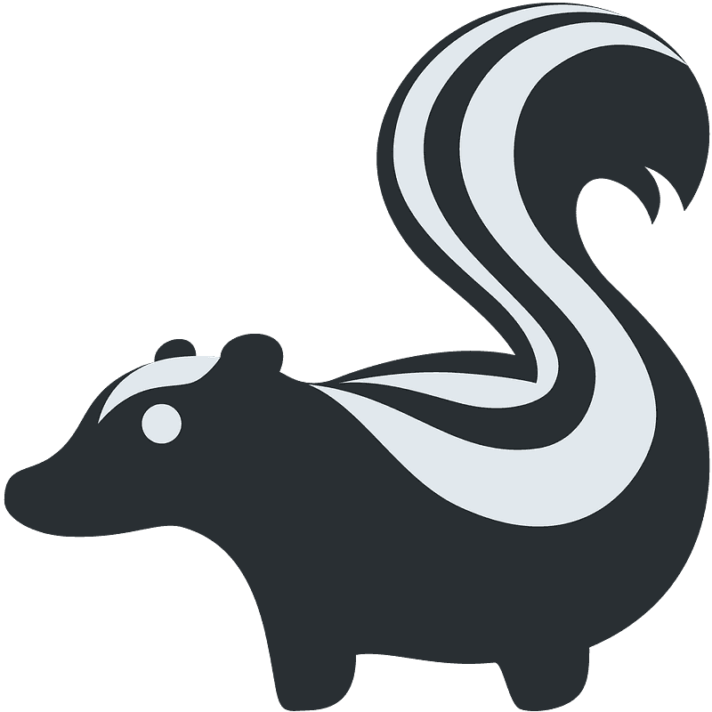 Skunks Png File (black, lavender, gray)