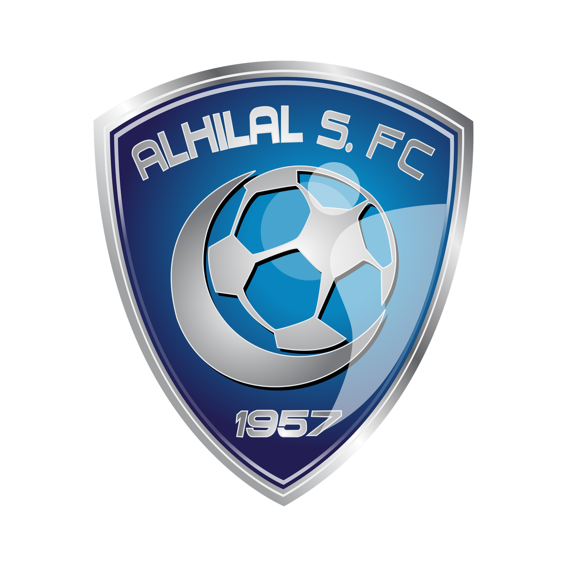 Al Hilal Fc Png (teal, silver, black, gray, navy)