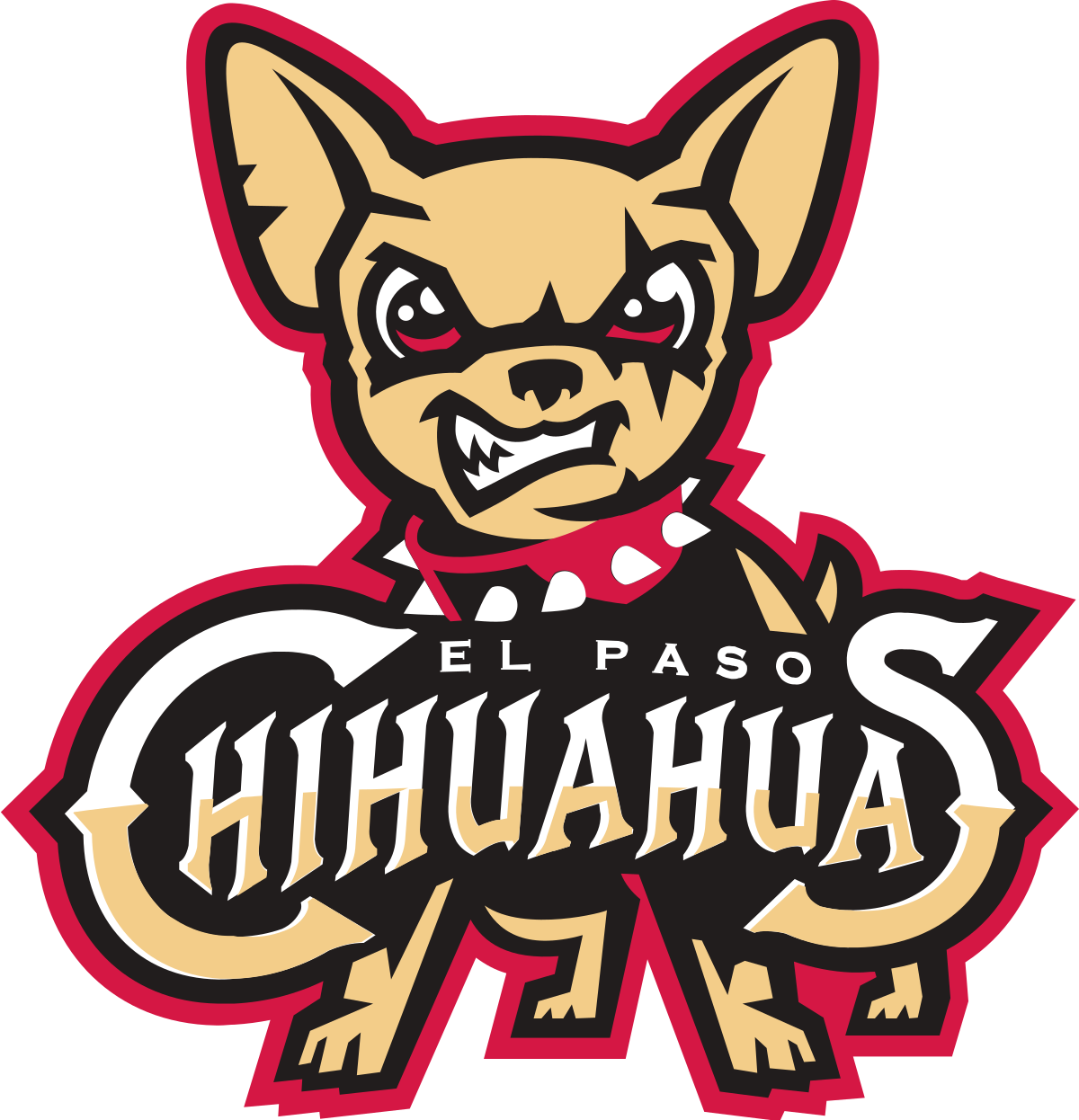 El Paso Chihuahuas Png File (black, white, pink, red)