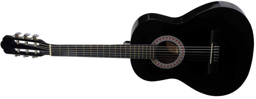 Black Acoustic Guitar Transparent Png (black)