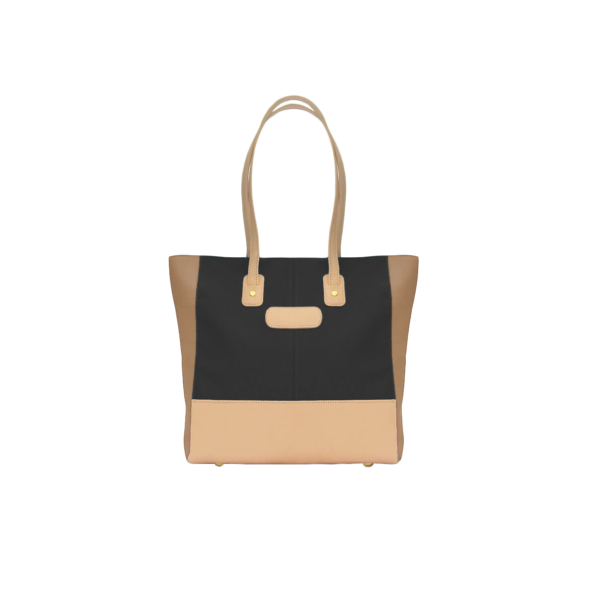 Black And Brown Trimmed Tote Bag Png Transparent (white, black, silver)