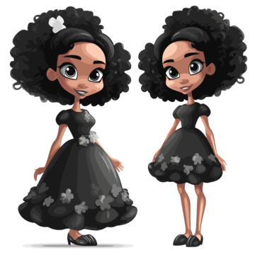 Black Barbie Png Free Image (black)