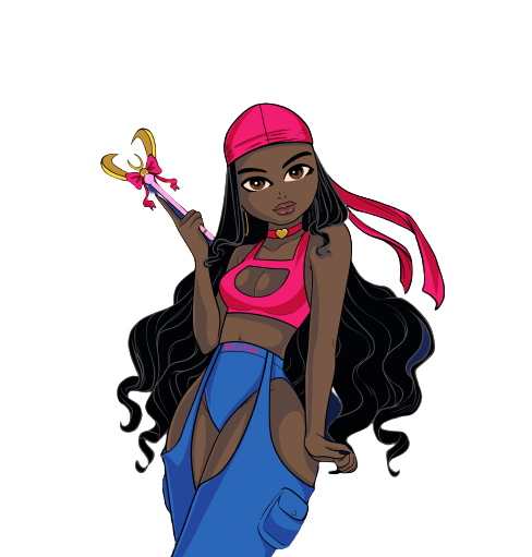 Black Barbie Png Image File (black, teal, gray)