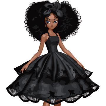 Black Barbie Transparent (black)