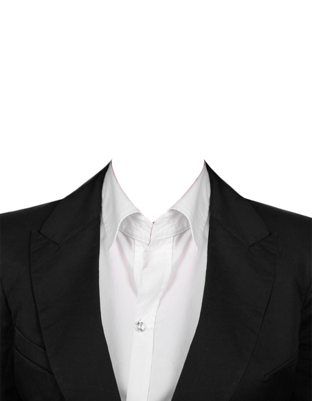 Black Blazer White Shirt Png (black)