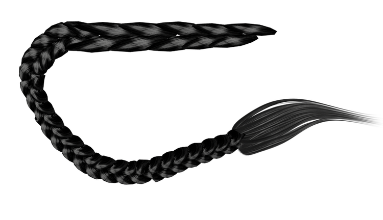 Black Braids Png Image (black)