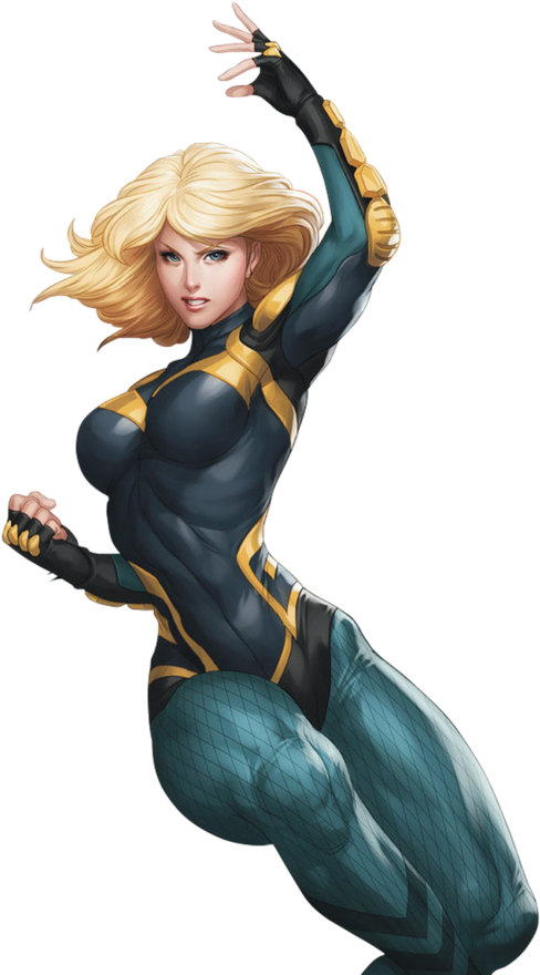 Black Canary Png Isolated Pic (black, teal)