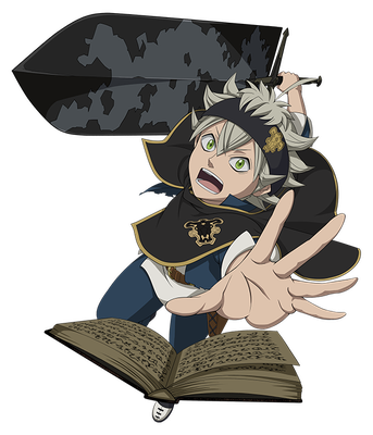 Black Clover Manga Series Png File (indigo, white, black, silver, gray)