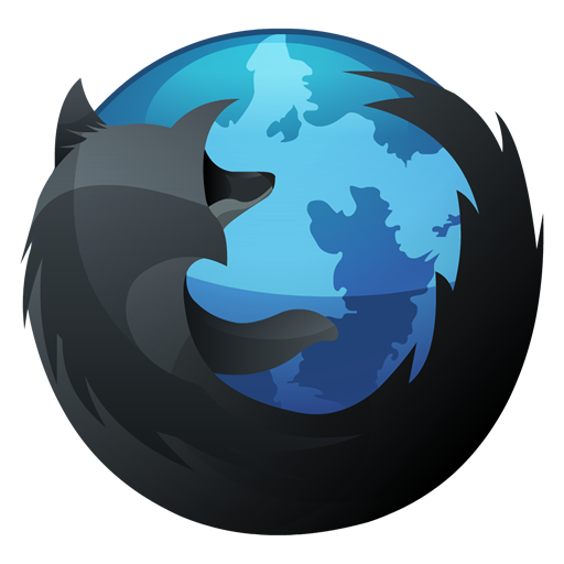 Black Firefox Browser Png (black, teal)