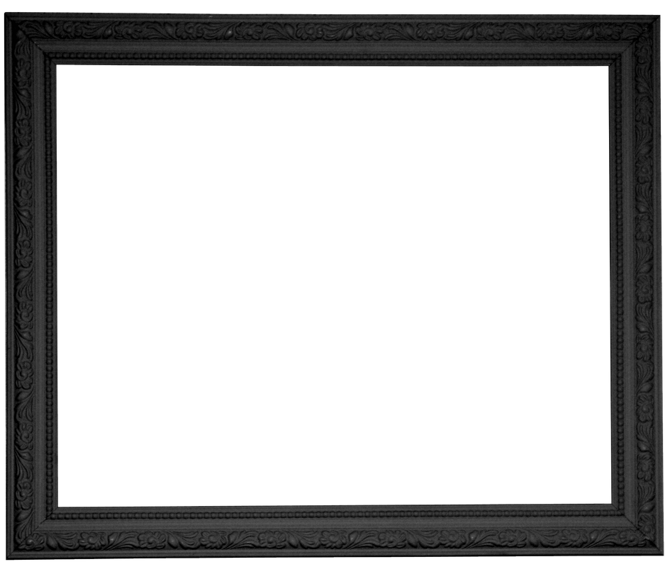 Black Frame Png Isolated Image (black)