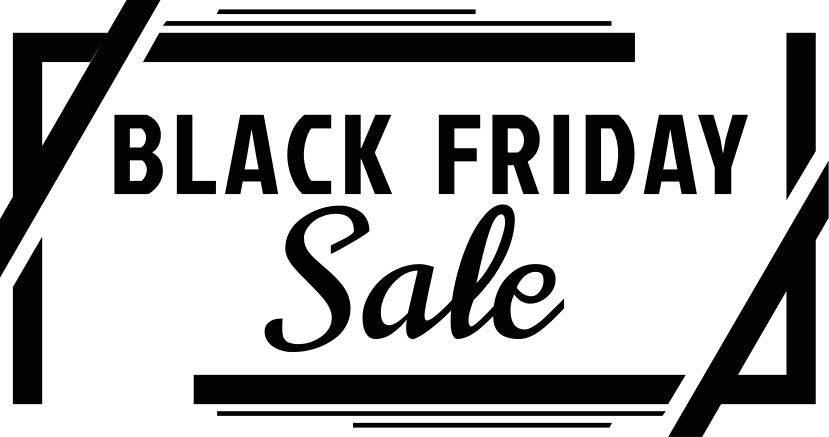 Black Friday Text Transparent Png (black)