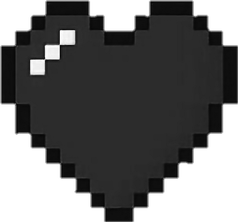 Black Heart Png Isolated Photo (black)