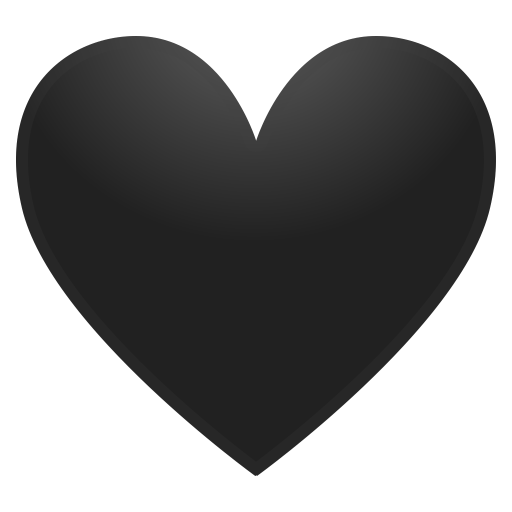 Black Heart Png Photo (black)