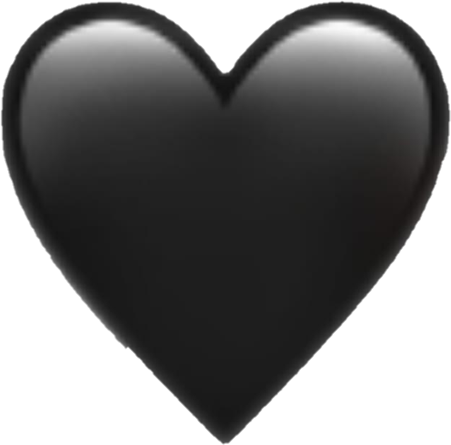 Black Heart Png Transparent (black)