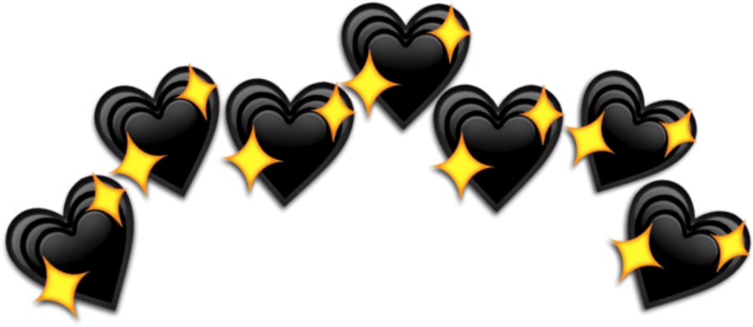 Black Heart Png (black, yellow)