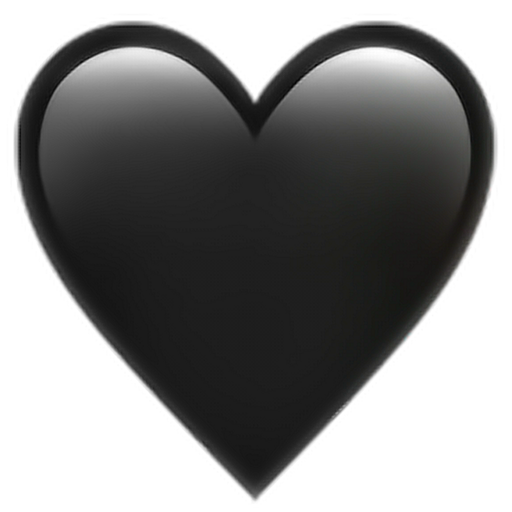 Black Hearts Png (black)