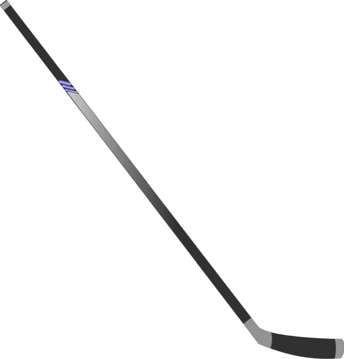 Black Hockey Stick Png Clipart (black, gray)