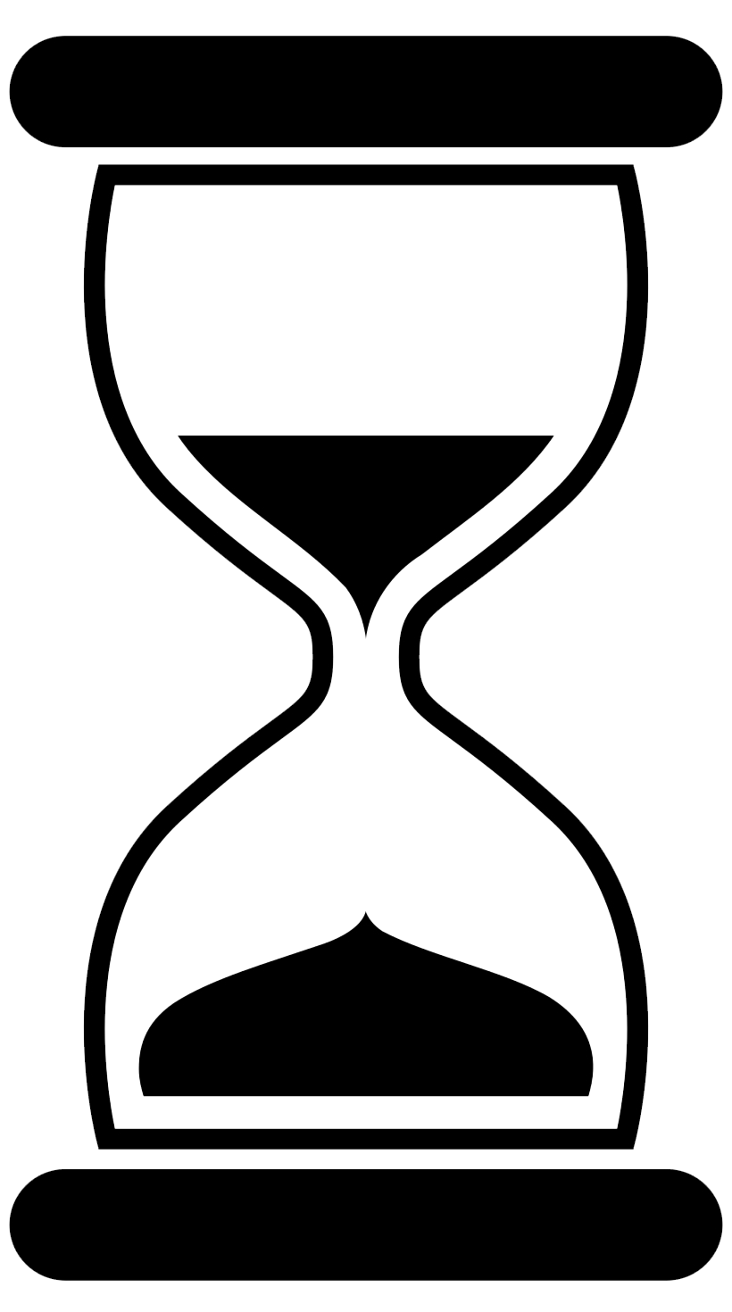 Black Hourglass Png Free Download (black, gray, white, silver)