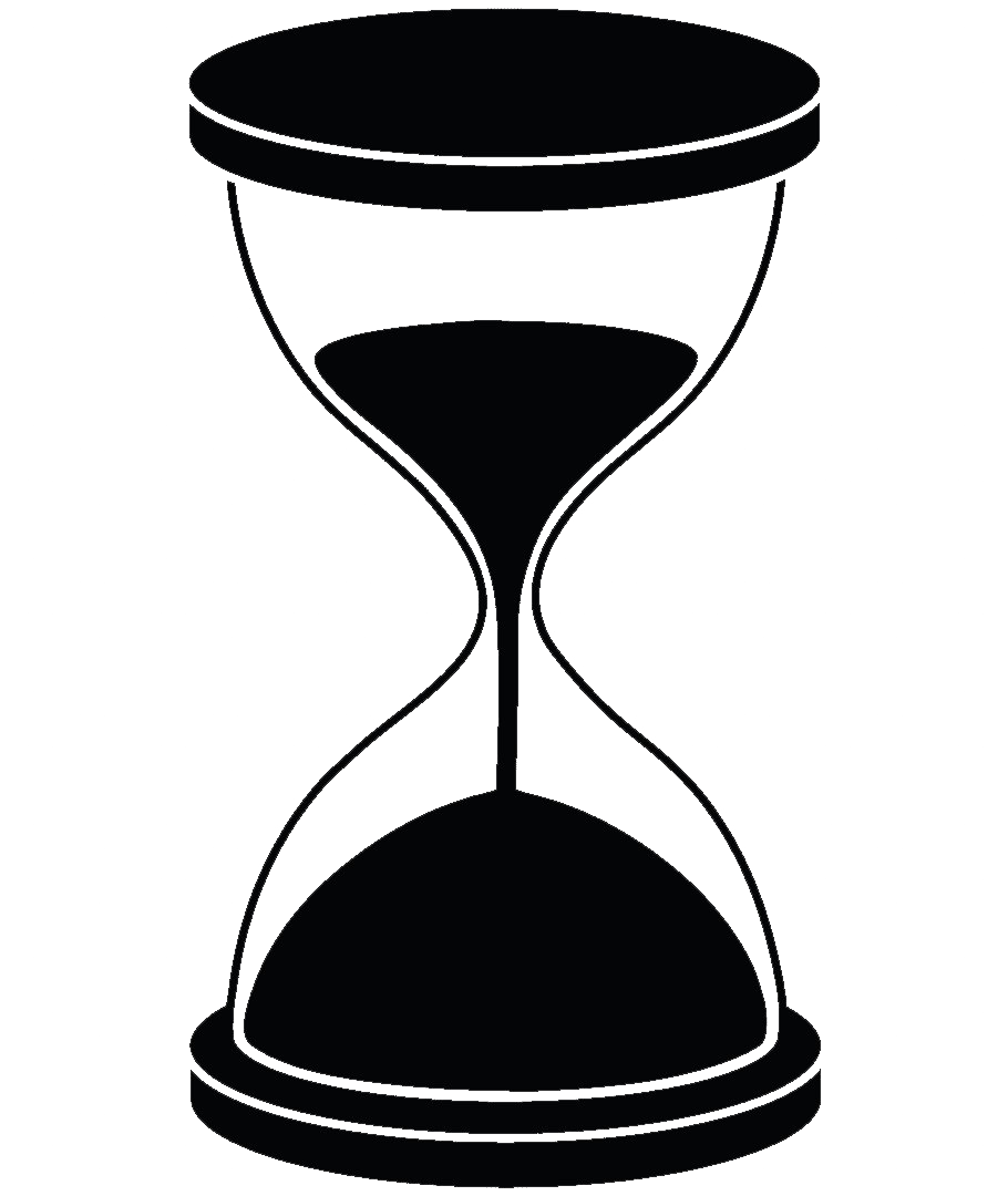 Black Hourglass Png Hd Image (black, white)