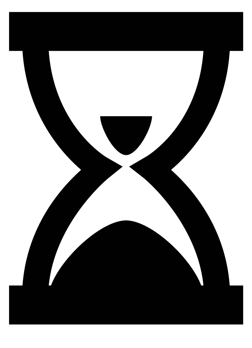 Black Hourglass Png Image (black, gray, white, silver)