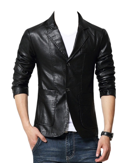 Black Leather Jacket Png Transparent Image (black)