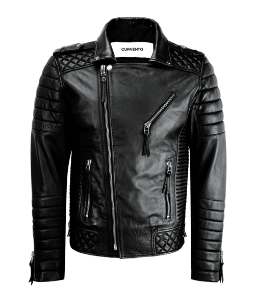 Black Leather Jacket Transparent Background (black)