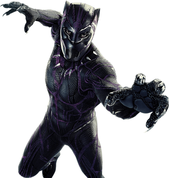 Black Panther Movie Png Isolated Image (black)