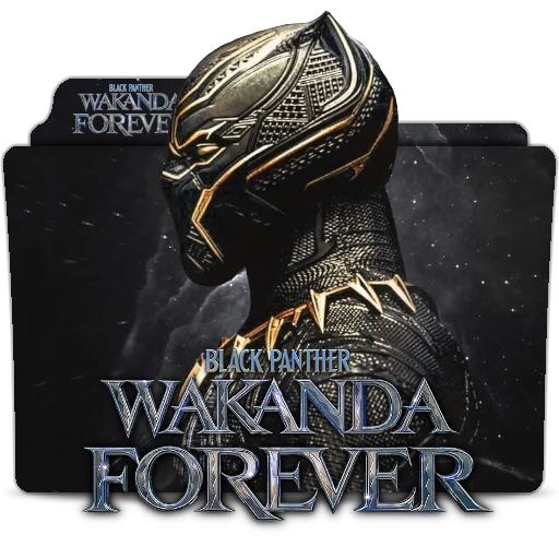 Black Panther Wakanda Forever Png Clipart (black)