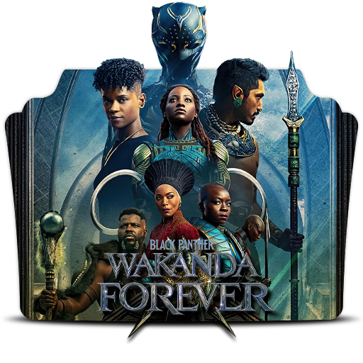 Black Panther Wakanda Forever Transparent (gray, white, black, lavender, silver)