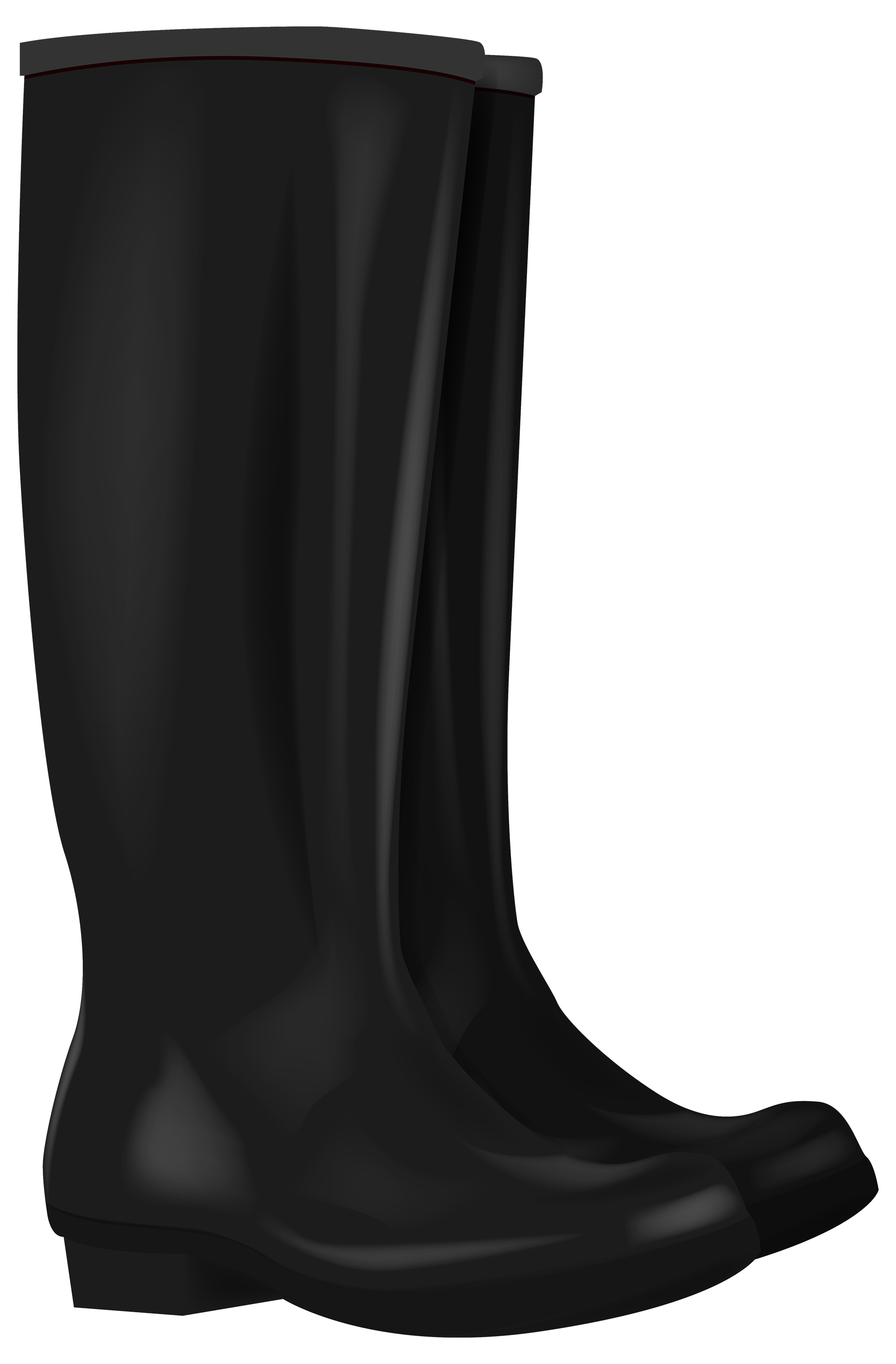 Black Rain Boots Png Download Image (black, white)