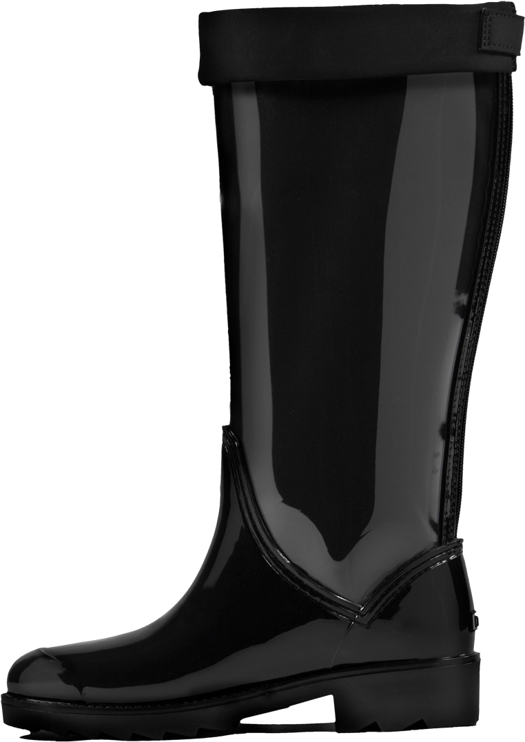 Black Rain Boots Transparent (black)