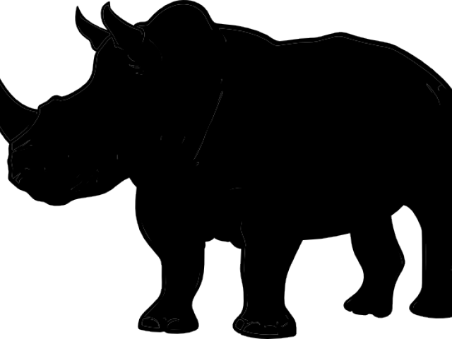 Black Rhinoceros Png File (black)