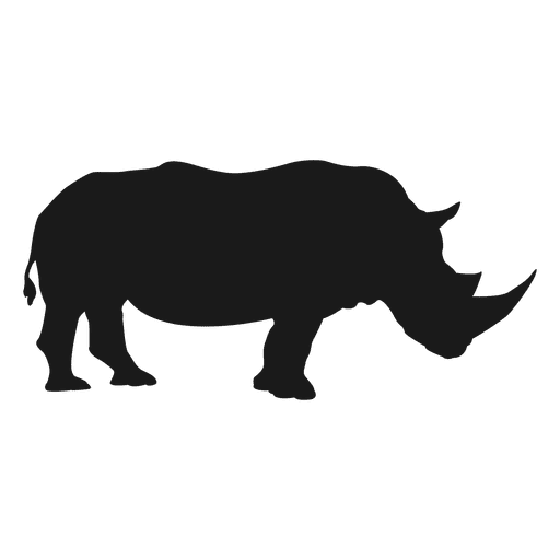 Black Rhinoceros Png Image (black, gray)