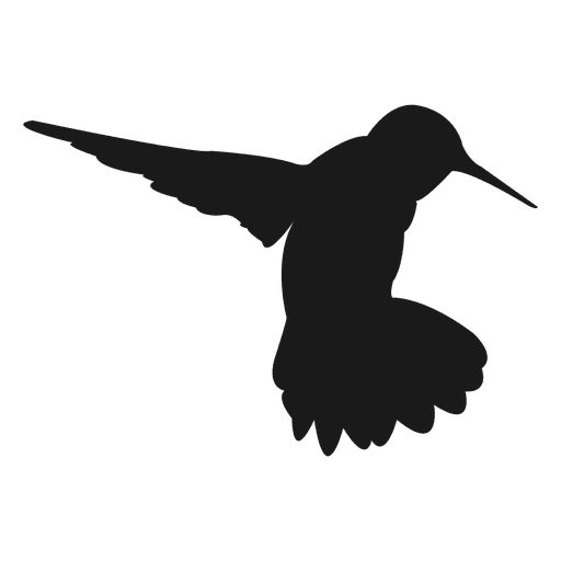 Black Silhouette Hummingbird Png File (gray, black)