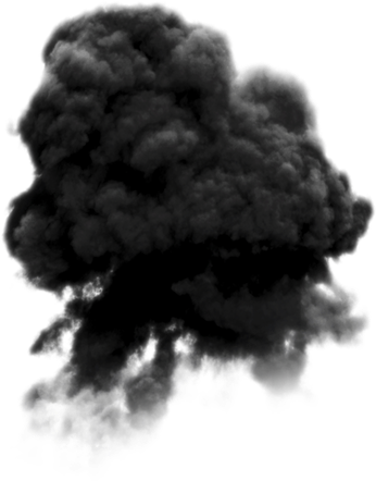 Black Smoke Explosion Png (black)