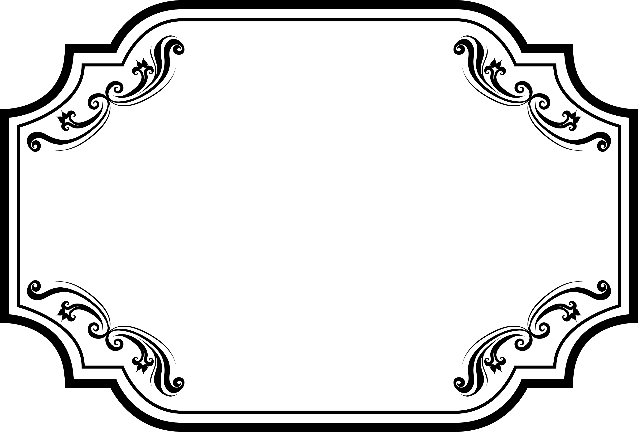 Black Vintage Frame Png Free Image (black, green, gray)