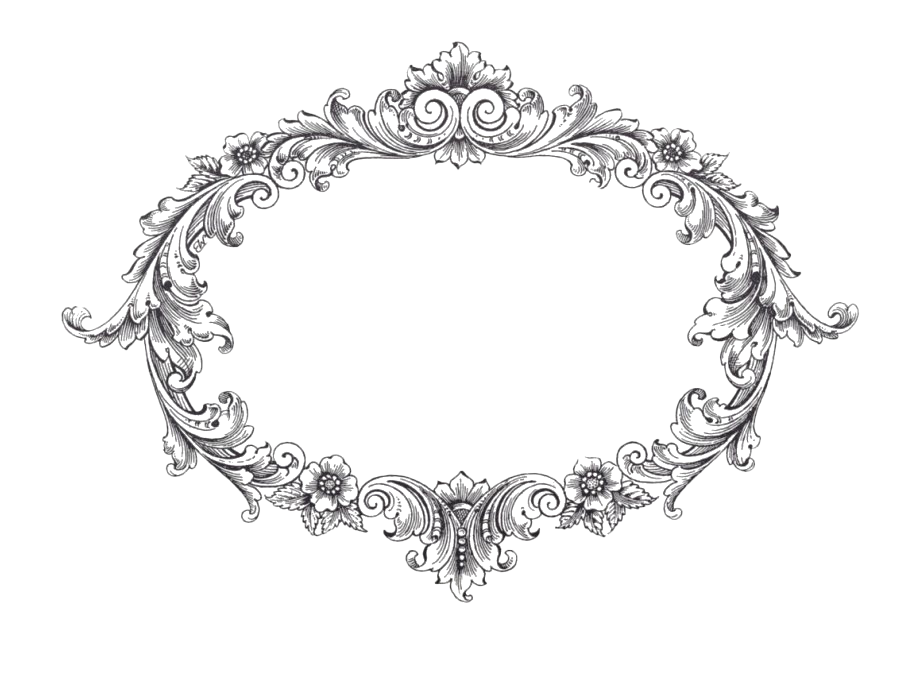 Black Vintage Frame Png Picture (lavender, white)