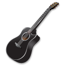 Black Guitar Free Transparent Png Icon Download (black)